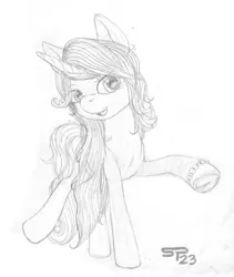 Size: 1690x2000 | Tagged: safe, artist:styroponyworks, derpibooru import, izzy moonbow, pony, g5, image, jpeg, sketch, solo