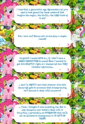 Size: 2048x2983 | Tagged: safe, derpibooru import, idw, official, confetti (g1), pinkie pie, earth pony, pony, g1, bow, dialogue, dialogue box, english, female, g4, gameloft, idw showified, image, mare, mobile game, my little pony: magic princess, png, tail, tail bow, text