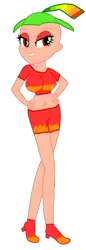 Size: 400x1165 | Tagged: safe, derpibooru import, oc, oc:dasha pepps, unofficial characters only, human, equestria girls, crossover, humanized, image, png, power up gals, power-up, simple background, solo, super mario bros., super mario galaxy, transparent background