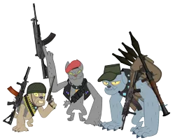 Size: 1280x1025 | Tagged: safe, artist:edy_january, derpibooru import, edit, vector edit, diamond dog, dog, ak-47, aks-74u, ammunition, ammunition belt, antagonist, armed criminal, assault rifle, badguys, beret, carbine, cartel, criminal, galil, galil ace, group, gun, handgun, hat, helmet, image, m500, organization armed, pistol, png, revolver, rifle, rocket launcher, rpg, rpg-7, s&w m500, simple background, terorist, the diamond dogs commando, transparent background, trigger discipline, trio, vector, weapon