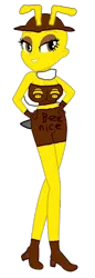 Size: 400x1166 | Tagged: safe, artist:smbros, derpibooru import, oc, oc:bea bee honey, unofficial characters only, bee, human, insect, equestria girls, 1000 hours in ms paint, bee mushroom, crossover, humanized, image, png, power up gals, power-up, solo, super mario bros., super mario galaxy