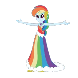 Size: 2000x2000 | Tagged: safe, artist:nie-martw-sie-o-mnie, artist:splendidbondage, derpibooru import, rainbow dash, human, equestria girls, clothes, dress, equestria girls-ified, female, gala dress, humanized, image, long dress, long skirt, png, simple background, skirt, solo, transparent background