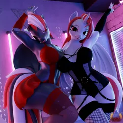 Size: 3840x3840 | Tagged: safe, artist:loveslove, ponerpics import, ponybooru import, oc, oc:lovers, unofficial characters only, anthro, 3d, female, image, jpeg