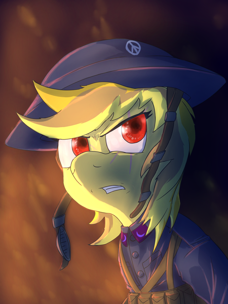 Size: 1536x2048 | Tagged: safe, artist:soursweet cheese, derpibooru import, oc, oc:soursweet cheese, unofficial characters only, earth pony, pony, clothes, eye scar, friendship is a lie, helmet, image, military uniform, png, scar, solo, uniform