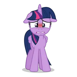 Size: 4500x4500 | Tagged: safe, artist:gypsykumquat, derpibooru import, twilight sparkle, twilight sparkle (alicorn), alicorn, pony, .svg available, absurd resolution, blushing, crying, embarrassed, female, floppy ears, humiliation, image, inkscape, looking at you, png, show accurate, simple background, solo, transparent background, vector, wings