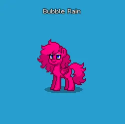 Size: 378x377 | Tagged: safe, derpibooru import, oc, oc:bubble rain, unofficial characters only, pegasus, pony, pony town, blue background, image, pegasus oc, png, simple background, wings