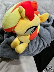 Size: 3000x4000 | Tagged: safe, derpibooru import, photographer:professorventurer, sunset shimmer, image, jpeg, swaddled