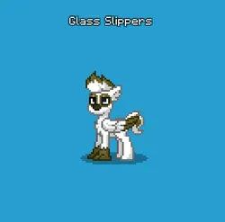 Size: 389x385 | Tagged: safe, derpibooru import, oc, oc:glass slippers, unofficial characters only, classical hippogriff, hippogriff, hybrid, blue background, female, image, parent:gilda, parent:trouble shoes, parents:gildashoes, png, simple background