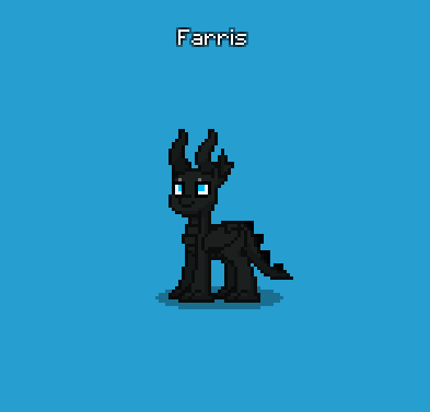Size: 393x377 | Tagged: safe, derpibooru import, oc, oc:farris, unofficial characters only, dragon, pony, pony town, blue background, dragon oc, image, non-pony oc, png, simple background