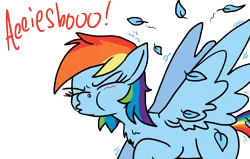 Size: 12000x7648 | Tagged: safe, artist:graymist, derpibooru import, rainbow dash, absurd resolution, blushing, cute, eyes closed, feather, image, mucus, nostril flare, nostrils, png, powerful, simple background, sneeze cloud, sneezing, snot, spit, spittle, spray, spread wings, strong, transparent background, wings