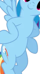 Size: 1585x2953 | Tagged: safe, artist:xpesifeindx, derpibooru import, edit, vector edit, rainbow dash, pegasus, pony, the last roundup, belly, hooves on hips, image, pictures of bellies, png, simple background, smiling, solo, transparent background, vector