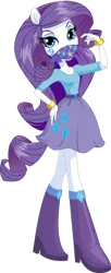 Size: 1602x3940 | Tagged: safe, artist:will290590, derpibooru import, edit, rarity, equestria girls, female, hand on hip, image, lipstick, looking at you, png, ponied up, simple background, solo, transparent background, uncanny valley, vector