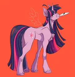 Size: 3353x3469 | Tagged: safe, artist:1an1, derpibooru import, twilight sparkle, pony, unicorn, concave belly, female, hooves, image, mare, mouth hold, png, slim, solo, sternocleidomastoid, thin, unicorn twilight, unshorn fetlocks