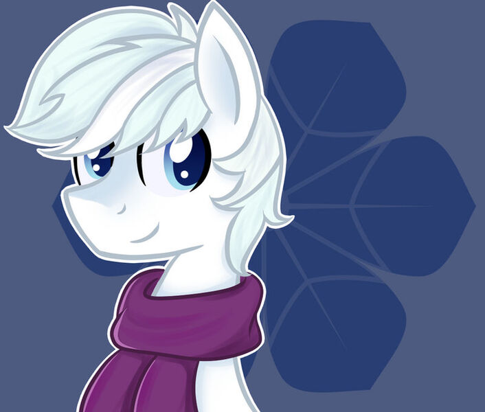 Size: 800x680 | Tagged: safe, artist:dkaieva-k, derpibooru import, double diamond, earth pony, pony, clothes, image, jpeg, male, scarf, solo, stallion