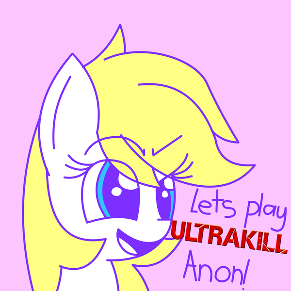 Size: 2048x2048 | Tagged: safe, artist:aryannespetfemboy, ponerpics import, ponybooru import, oc, oc:aryanne, unofficial characters only, pony, aria property cinematic universe, caption, femboy, image, male, nazi, pink background, png, raised eyebrow, simple background, solo, text, ultrakill