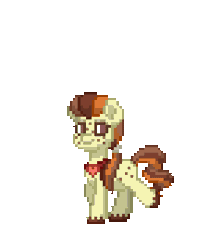 Size: 320x360 | Tagged: safe, derpibooru import, oc, unofficial characters only, earth pony, pony, pony town, butt freckles, freckles, gif, heart necklace, image, jewelry, looking back, necklace, pixel art, solo, trotting, unshorn fetlocks