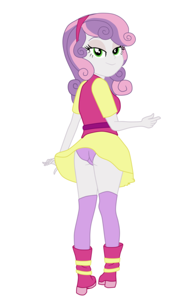 Size: 2300x3756 | Tagged: suggestive, artist:gmaplay, derpibooru import, sweetie belle, equestria girls, butt, clothes, image, looking at you, looking back, looking back at you, older, older sweetie belle, panties, png, rear view, seductive, seductive pose, sultry pose, sweetie butt, underwear