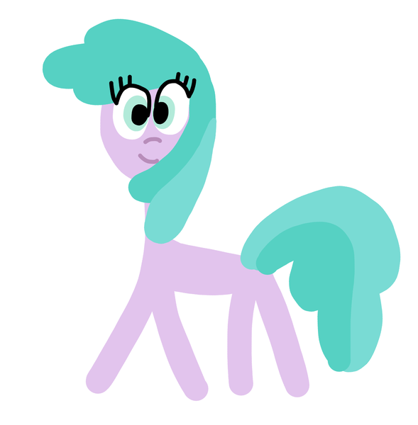 Size: 1320x1344 | Tagged: safe, artist:emilycreator63, derpibooru import, earth pony, pony, aura (g4), aurabetes, blank flank, cute, female, filly, foal, g4, image, png, simple background, smiling, solo, that was fast, white background