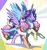 Size: 2048x2183 | Tagged: safe, artist:poniesart, derpibooru import, applejack, fluttershy, pinkie pie, rainbow dash, rarity, twilight sparkle, alicorn, pony, appleflaritwidashpie, eight legs, fusion, fusion:applejack, fusion:fluttershy, fusion:pinkie pie, fusion:rainbow dash, fusion:rarity, fusion:twilight sparkle, horn, image, mane six, multiple ears, multiple eyes, multiple horns, multiple mouths, multiple wings, png, six ears, six eyes, six wings, solo, wings