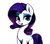 Size: 1152x1024 | Tagged: safe, artist:truedepressed, derpibooru import, machine learning assisted, rarity, earth pony, pony, unicorn, heterochromia, image, looking at you, png, simple background, smiling, solo, white background