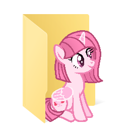 Size: 256x256 | Tagged: safe, artist:donquani, artist:muhammad yunus, derpibooru import, oc, oc:annisa trihapsari, unofficial characters only, alicorn, earth pony, original species, pony, base used, cute, female, folder, image, mare, microsoft, microsoft windows, ocbetes, png, simple background, smiling, solo, transparent background