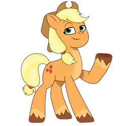Size: 1200x1200 | Tagged: safe, artist:prixy05, derpibooru import, applejack, earth pony, pony, g5, my little pony: tell your tale, g4, g4 to g5, generation leap, image, png, simple background, solo, transparent background, vector