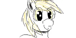 Size: 500x250 | Tagged: safe, anonymous artist, artist:anonymous, ponified, earth pony, pony, admin, blank stare, bust, crossgender, female, froot (soyjak), image, mare, oekaki, png, solo, soyjak, soyjak.party, white coat, yellow eyes, yellow mane