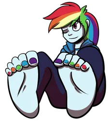 Size: 1839x2000 | Tagged: suggestive, artist:azure-arts, derpibooru import, rainbow dash, commissioner:conservativepip, commissioner:zanyonepip, feet, fetish, foot fetish, image, nail polish, png, rainbow nail polish