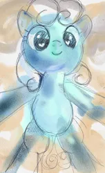 Size: 1340x2200 | Tagged: safe, anonymous artist, linky, shoeshine, earth pony, pony, colored, colored sketch, cute, female, from below, heart eyes, image, jpeg, looking at you, mare, snowpity, solo, wingding eyes