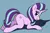 Size: 1014x676 | Tagged: safe, artist:truedepressed, derpibooru import, machine learning assisted, starlight glimmer, pony, unicorn, blue background, butt, dock, female, image, looking at you, mare, plot, png, simple background, smiling, solo, tail