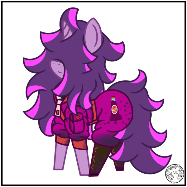 Size: 2000x2000 | Tagged: safe, artist:dice-warwick, derpibooru import, oc, oc:fizzy fusion pop, unofficial characters only, pony, unicorn, fallout equestria, boots, clothes, female, hair over eyes, highlights, image, jumpsuit, long mane, long tail, mare, messy mane, png, pocket, shoes, simple background, solo, sparkle-cola, tail, transparent background