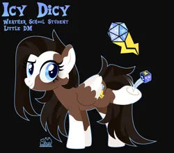 Size: 1920x1693 | Tagged: safe, artist:kabuvee, derpibooru import, oc, oc:icy dicy, pegasus, pony, colored wings, d20, dice, female, image, jpeg, mare, solo, two toned wings, wings