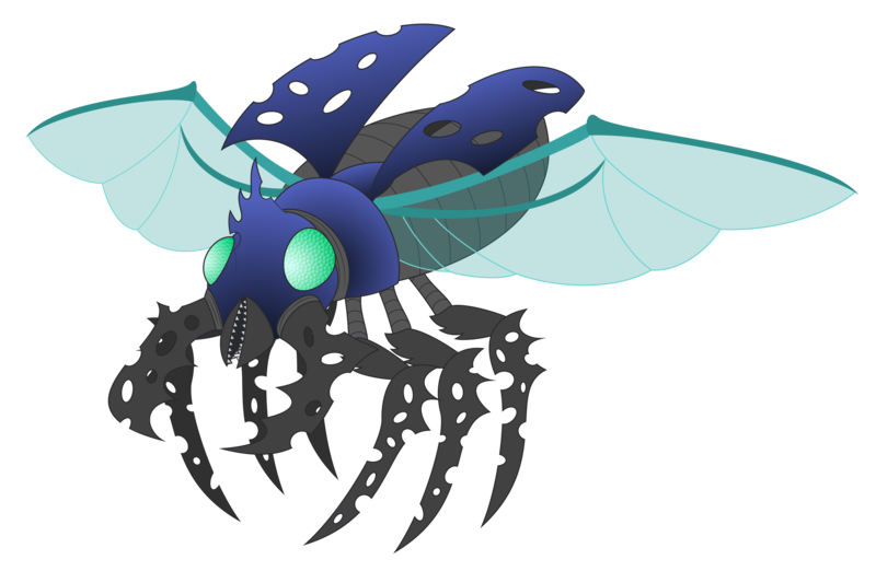Size: 8036x5243 | Tagged: safe, artist:aleximusprime, derpibooru import, oc, changeling, insect, flurry heart's story, changeling combiner, changeling oc, combine, combiner, compound eyes, elytron, fusion, half-life, headcanon, image, insect wings, mandibles, merged form, png, wings