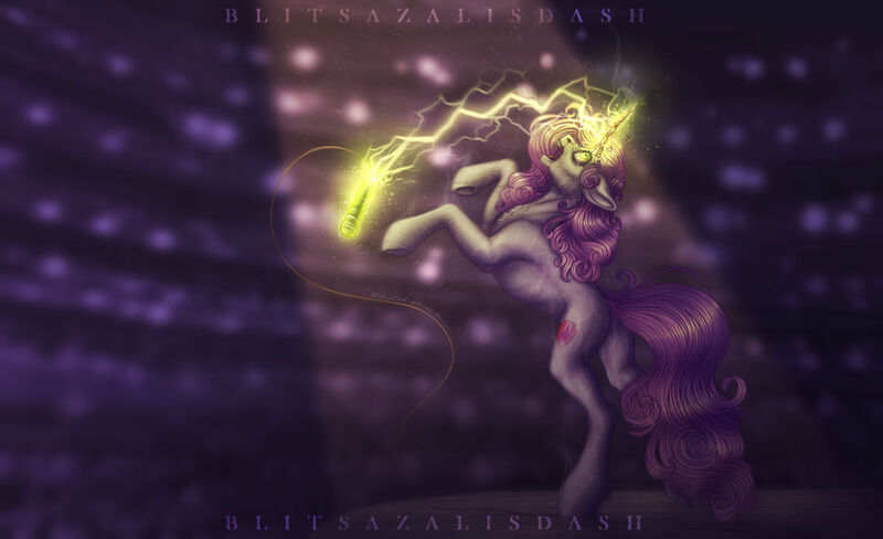 Size: 1280x780 | Tagged: grimdark, artist:blitsazalisdash, derpibooru import, sweetie belle, unicorn, 2020, abstract background, blood, broken horn, concert, crying, death, electricity, electrocution, female, horn, image, imminent death, jpeg, microphone, older, older sweetie belle, open mouth, shrunken pupils, tears of pain