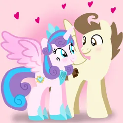 Size: 1400x1400 | Tagged: safe, artist:mlplary6, derpibooru import, pound cake, princess flurry heart, alicorn, pegasus, pony, blushing, boyfriend and girlfriend, crown, female, heart, image, jewelry, looking at each other, looking at someone, love, male, mare, older, older flurry heart, older pound cake, png, poundflurry, regalia, shipping, smiling, smiling at each other, stallion, straight