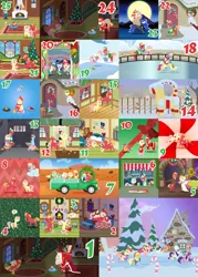Size: 5400x7560 | Tagged: safe, anonymous artist, derpibooru import, alice the reindeer, apple bloom, applejack, aurora the reindeer, banner mares, big macintosh, bori the reindeer, cottonflock, crescendo, derpy hooves, flutterholly, fluttershy, gentle breeze, minty (g4), opal bloom, pinkie pie, posey shy, princess luna, rainbow dash, rarity, scootaloo, spike, sweetie belle, toe-tapper, torch song, twilight sparkle, oc, oc:cotton blanket, oc:late riser, ponified, alicorn, deer, dog, dragon, earth pony, goat, pegasus, pony, reindeer, toad, series:fm holidays, series:hearth's warming advent calendar 2023, a hearth's warming tail, a christmas story, about to cry, abstract background, absurd resolution, advent calendar, against glass, almond, almonds, alternate hairstyle, angry, animal costume, applejack truck, australia, baby, baby bottle, baby pony, ball, banjo, bb gun, beard, bed, bedroom eyes, big eyes, big macintosh's yoke, big smile, bipedal, bipedal leaning, blanket, blush sticker, blushing, book, bookhorse, boop, boots, bow, bowtie, breastfeeding, broom, bunny ears, butterfly net, calendar, camera, candle, candy, candy cane, cap, caroling, carrying, chair, choker, chokershy, christmas, christmas lights, christmas stocking, christmas tree, christmas wreath, cinnamon, cinnamon stick, cloth gag, clothes, cloud, colonel sanders, colt, comb, concerned, confused, cookie, cosplay, costume, crescendoflock, crossed hooves, crying, cuddling, cutie mark crusaders, dancing, derpy being derpy, dexterous hooves, door, doorway, dragons riding ponies, dress, drool, earmuffs, easter, easter bunny, easter egg, eating, emanata, exclamation point, exploitable meme, eyebrows, eyes closed, facial hair, fake beard, fake sleeping, family, female, female on top, fence, filly, fire, fireplace, first aid kit, fishing rod, flag of equestria, floppy ears, fluttermac, fluttershy's bedroom, fluttershy's cottage, flying, foal, food, frown, full moon, furrowed brow, g4, gag, garland, garter belt, garters, gift of the magi, glass, glasses, gradient background, gramophone, grandfather and grandchild, grandfather and grandson, grandmother and grandchild, grandmother and grandson, grin, gritted teeth, group, gävle goat, hat, hay, hearth's warming, hearth's warming doll, high res, holding a pony, holding hooves, holiday, holly, hoof around neck, hoof hold, hoof on chest, hoof sucking, hooves behind head, horse collar, hug, ice, ice rink, ice skates, ice skating, image, implied biting, interrobang, jack skellington, jacket, jail cell, kitchen, leaning, lineless, looking around, looking at each other, looking at someone, looking back, looking into each others eyes, looking through the window, looking up, lying down, lying on a cloud, male, mane seven, mane six, mare, mare on top, meme, milk, milk bottle, missile, missile toad, mistletoe, mittens, moon, mother and child, mother and son, moustache, mouth hold, music notes, musical instrument, muttonchops, neck hug, nervous, nervous grin, net, night, nonsexual nursing, noseboop, nursing, offspring, on a cloud, on back, on bed, one eye closed, onomatopoeia, open mouth, open smile, outback, overprotective, overreacting, pajamas, panic, parent:big macintosh, parent:cottonflock, parent:crescendo, parent:fluttershy, parents:crescendoflock, parents:fluttermac, pet oc, plewds, plushie, png, pointing, pointy ponies, pond, ponies riding ponies, pony plushie, ponytones, ponytones outfit, posing for photo, pot, present, prone, pronking, pudding, puffy cheeks, pushing, question mark, raised eyebrow, reading, rearing, red nose, reindeer costume, rice, rice pudding, riding, running, sack, sad, santa claus, santa costume, santa hat, santa hooves, santa sack, scared, scarf, scootachicken, ship:shys, shipping, shit eating grin, shoes, short mane, singed, singing, sinterklaas, sitting, skates, sleeping, smiling, smiling at each other, snow, snowfall, snowpony, socks, sound effects, speech bubble, spike riding twilight, sploot, spread wings, squishy cheeks, stallion, standing, standing on one leg, standing on two hooves, stockings, stove, straight, striped scarf, suckling, sweat, sweatdrop, sweater, tail, tail bow, tanktop, tears of joy, teary eyes, teeth, the gift givers, the nightmare before christmas, thigh highs, this will end in fire, tongue out, torch, toy, toy store, train, tree, under the bed, unwrapping, wall of tags, water, wavy mouth, window, wings, winter, winter clothes, winter outfit, witch, witch hat, worried, wreath, zzz