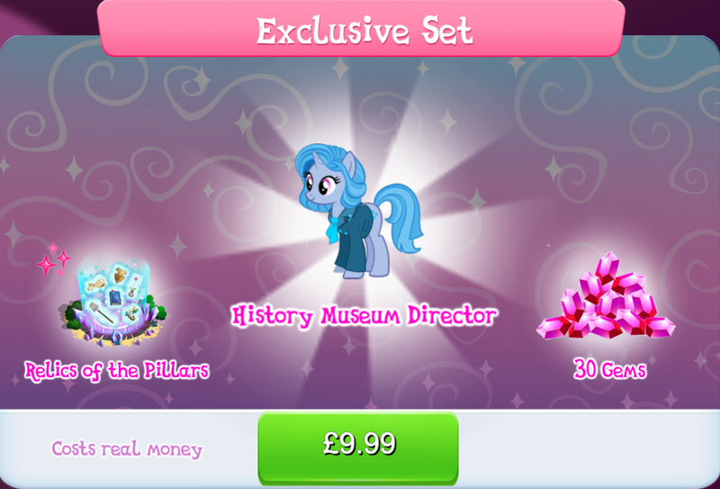 Size: 1268x861 | Tagged: safe, derpibooru import, idw, official, pony, unicorn, bundle, bush, clothes, costs real money, english, female, flower, g4, gameloft, gem, horn, idw showified, image, jpeg, mare, mistmane's flower, mobile game, my little pony: magic princess, numbers, primary source, rockhoof's shovel, sale, shield, shovel, solo, starswirl's book, text