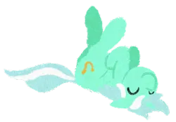 Size: 1324x924 | Tagged: safe, artist:purppone, ponerpics import, lyra heartstrings, pony, female, image, lineless, mare, png, rolling, simple background, solo, transparent background