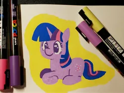 Size: 4032x3024 | Tagged: safe, artist:purppone, ponerpics import, twilight sparkle, pony, female, image, jpeg, lineless, mare, minimalist, modern art, photo, posca, solo