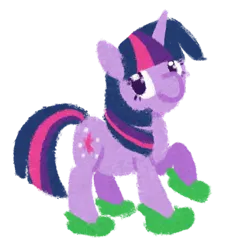 Size: 522x527 | Tagged: safe, artist:purppone, ponerpics import, twilight sparkle, pony, crocs, female, image, lineless, mare, png, simple background, solo, transparent background, twilight crockle