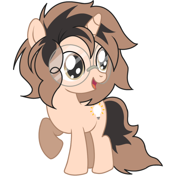 Size: 900x900 | Tagged: safe, artist:cdv, derpibooru import, oc, oc:nimble canny, unofficial characters only, pony, unicorn, derpibooru community collaboration, 2023 community collab, cute smile, derpibooru exclusive, female, filly, foal, glasses, happy, image, multicolored mane, multicolored tail, png, simple background, solo, tail, transparent background