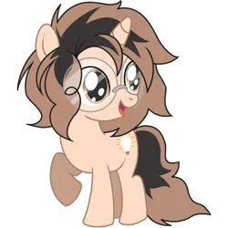 Size: 900x900 | Tagged: safe, artist:cdv, derpibooru import, oc, oc:nimble canny, unofficial characters only, pony, unicorn, derpibooru community collaboration, 2023 community collab, cute smile, derpibooru exclusive, female, filly, foal, glasses, happy, image, multicolored mane, multicolored tail, png, simple background, solo, tail, transparent background