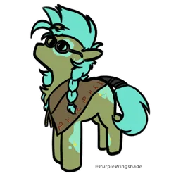 Size: 3000x3000 | Tagged: safe, artist:purple wingshade, derpibooru import, oc, oc:garden shine, pony, unicorn, braid, cape, chest fluff, clothes, female, floppy horn, glasses, horn, image, mare, png, solo, spots