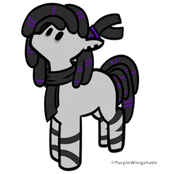 Size: 3000x3000 | Tagged: safe, artist:purple wingshade, derpibooru import, oc, oc:vick, unofficial characters only, pony, bags under eyes, clothes, cute, ear piercing, image, male, multicolored hair, piercing, png, scarf, simple background, small, solo, stallion, stripes, transparent background
