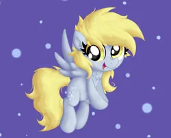 Size: 2578x2084 | Tagged: safe, artist:background basset, derpibooru import, derpy hooves, pegasus, pony, abstract background, flying, image, open mouth, png, solo, spread wings, wings