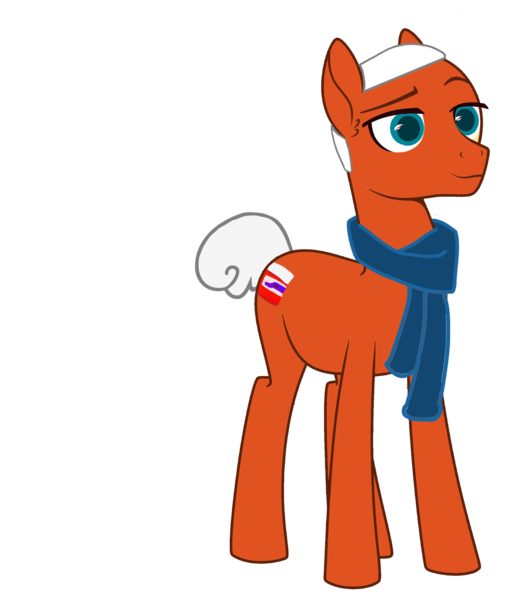 Size: 2197x2541 | Tagged: artist needed, safe, derpibooru import, oc, oc:red pigment, unofficial characters only, pony, derpibooru community collaboration, 2024 community collab, clothes, high res, image, png, scarf, simple background, solo, transparent background