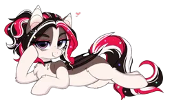 Size: 4500x2624 | Tagged: safe, artist:pesty_skillengton, derpibooru import, oc, oc:jenny mayer, unofficial characters only, bat pony, pony, choker, cute, female, image, mare, png, simple background, solo, transparent background, wings