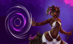 Size: 1250x762 | Tagged: suggestive, artist:mdwines, derpibooru import, oc, oc:high roller, anthro, earth pony, animated, anthro oc, butt, commission, crotch bulge, femboy, fit, gynecomastia, huge butt, hypnosis, image, large butt, mage, magic, male, outfit, slender, solo, thin, webm, whore lips, ych animation, ych example, ych result, your character here