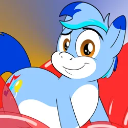 Size: 890x890 | Tagged: safe, artist:rupert, derpibooru import, oc, oc:rupert the blue fox, ponified, unofficial characters only, earth pony, fox, fox pony, hybrid, original species, pony, balloon, balloon clip, balloon fetish, balloon riding, chubby, coat markings, colored back, cropped, cute, cutie mark, fetish, furry, furry oc, icon, image, lying down, male, ocbetes, on top, pale belly, party balloon, png, ponified oc, pose, prone, red balloon, rupertbetes, simple background, smiling, socks (coat marking), solo, squishy, stallion, tail, that pony sure does love balloons, three toned mane, transparent background, two toned tail