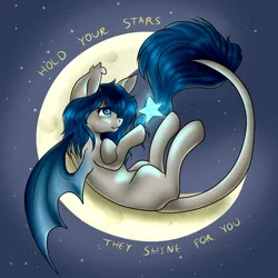 Size: 1872x1872 | Tagged: safe, artist:crazyaniknowit, derpibooru import, oc, bat pony, pony, female, image, mare, moon, png, solo